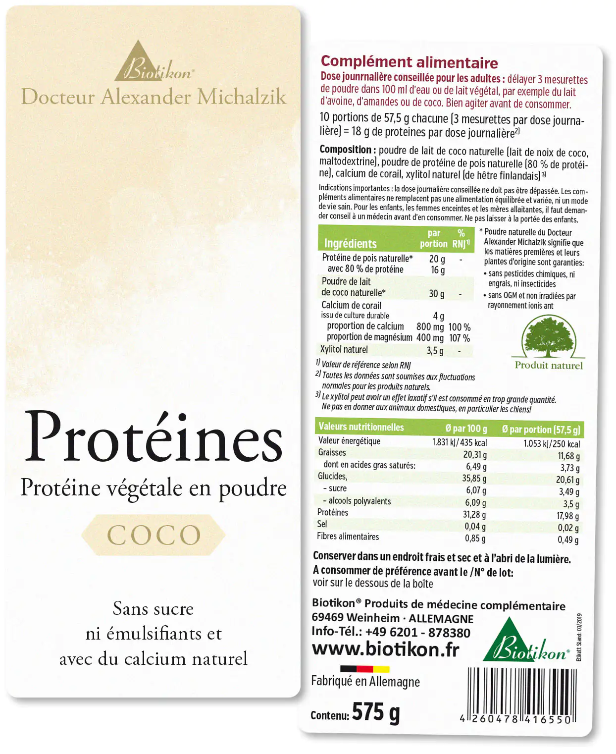 Protéines - en lot de 3, 2x Coco + Cacao