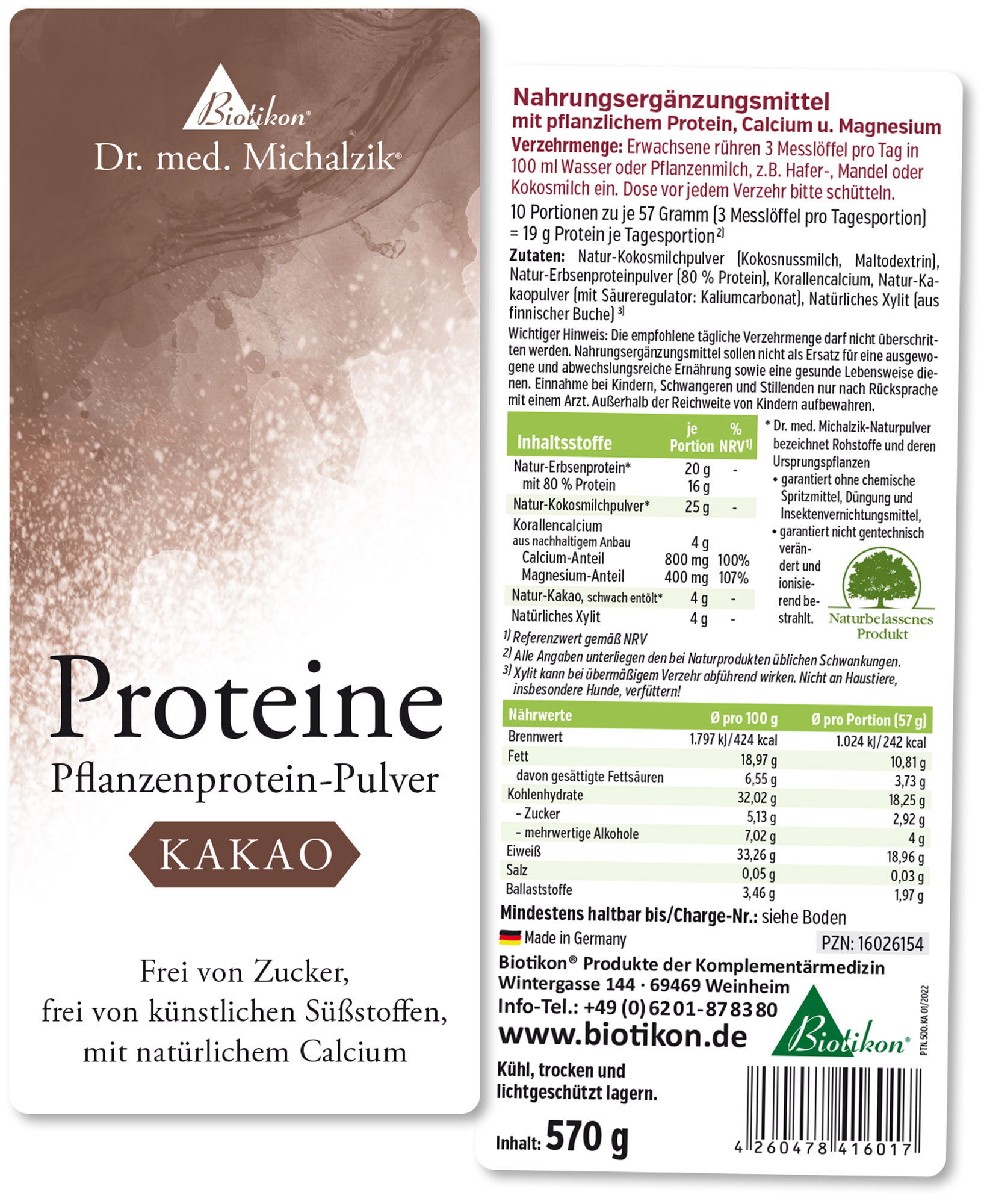 Proteine, pflanzlich - Geschmacksrichtung ARONIA