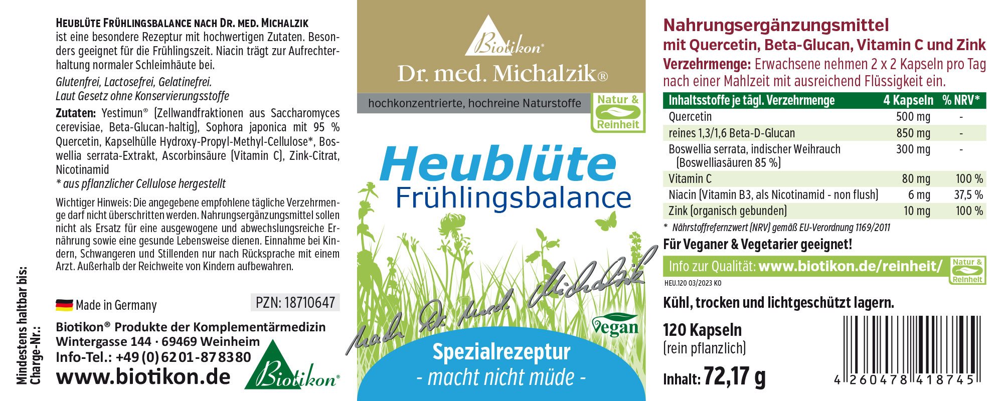 Heublüte Frühlingsbalance nach Dr. med. Michalzik
