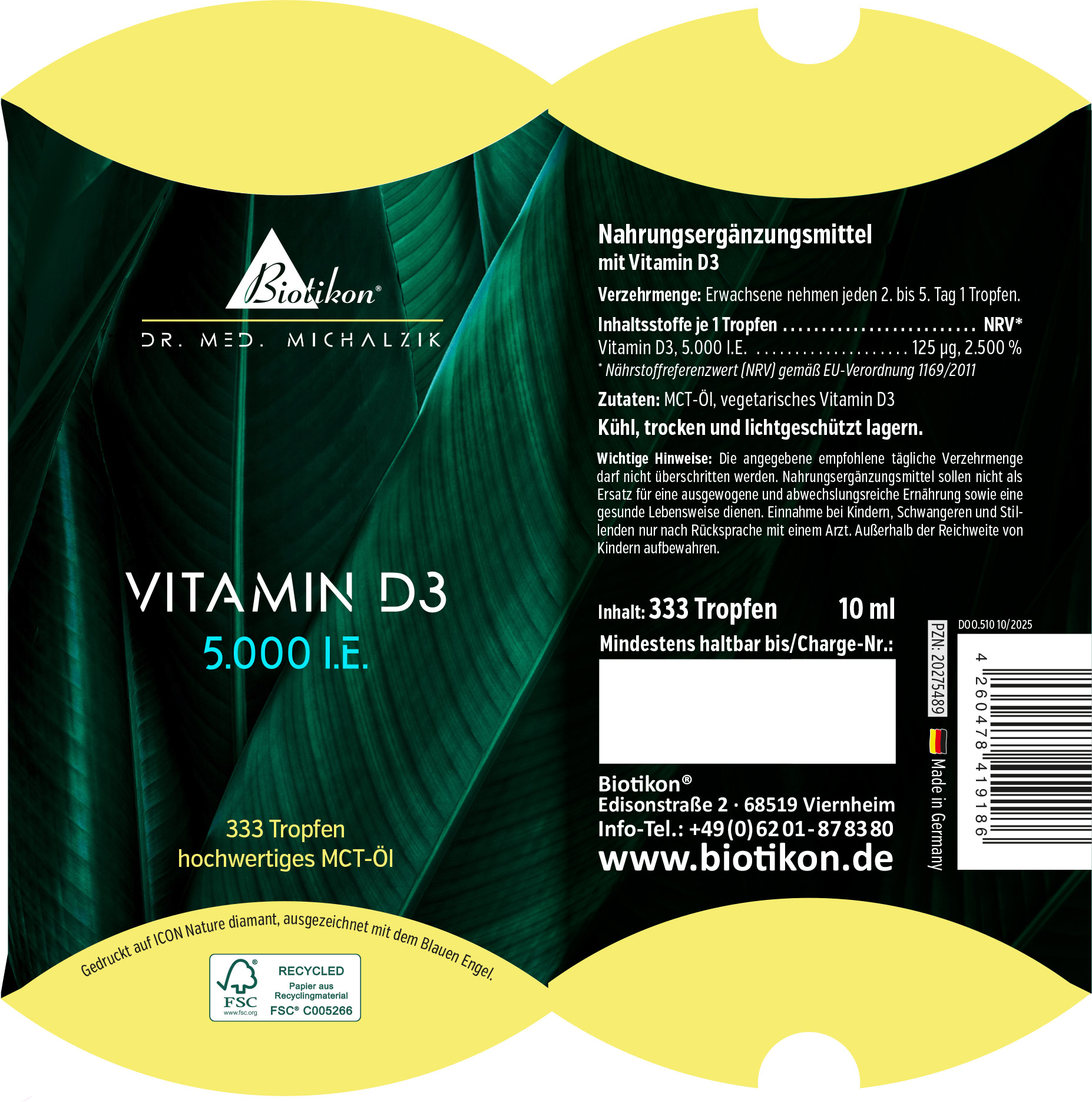 Vitamin-D3 5.000IE konventionell Kissenschachtel Vitamin-D3 5.000IE konventionell Kissenschachtel