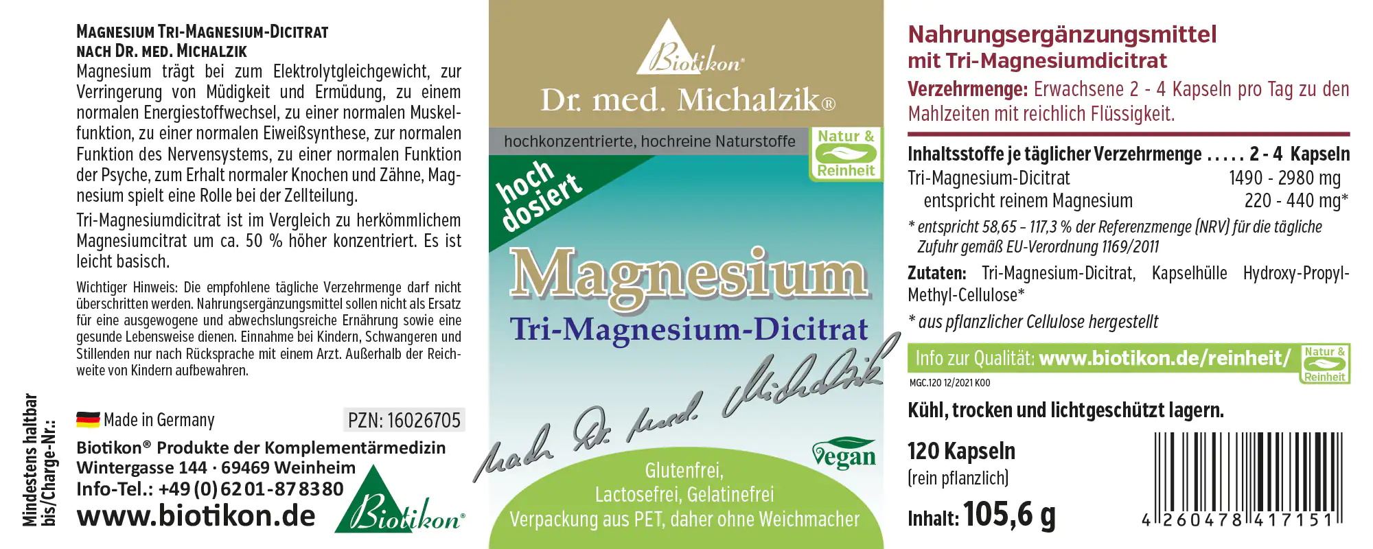 Magnesium - Tri-Magnesium-Dicitrat