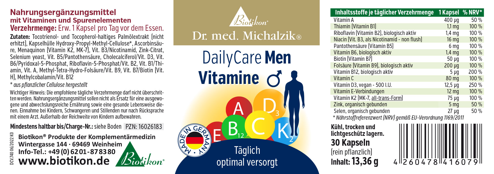 DailyCare Men Multivitamine