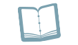 Offenes Buch – Illustration Illustration eines offenen Buches in blauer Farbe, von vorne gesehen.