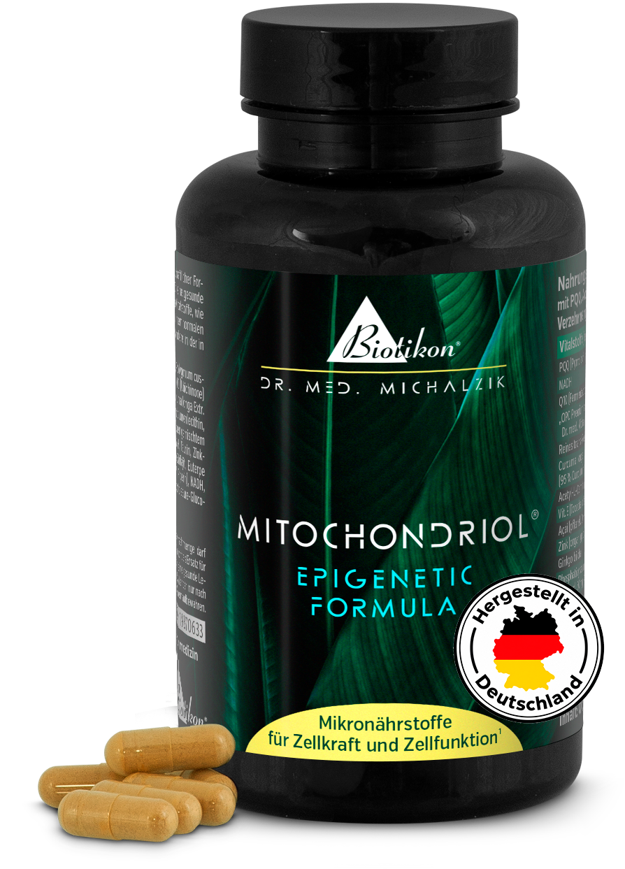 Mitochondriol-Dose mit Hergestellt in DE-Logo