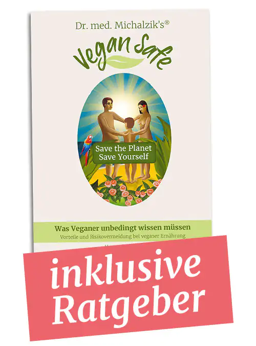 Vegan Safe Ratgeber – Vegan Ernährung Buchcover Vegan Safe, Ratgeber über vegane Ernährung, bebildert mit Illustrationen, ansprechendes Design.