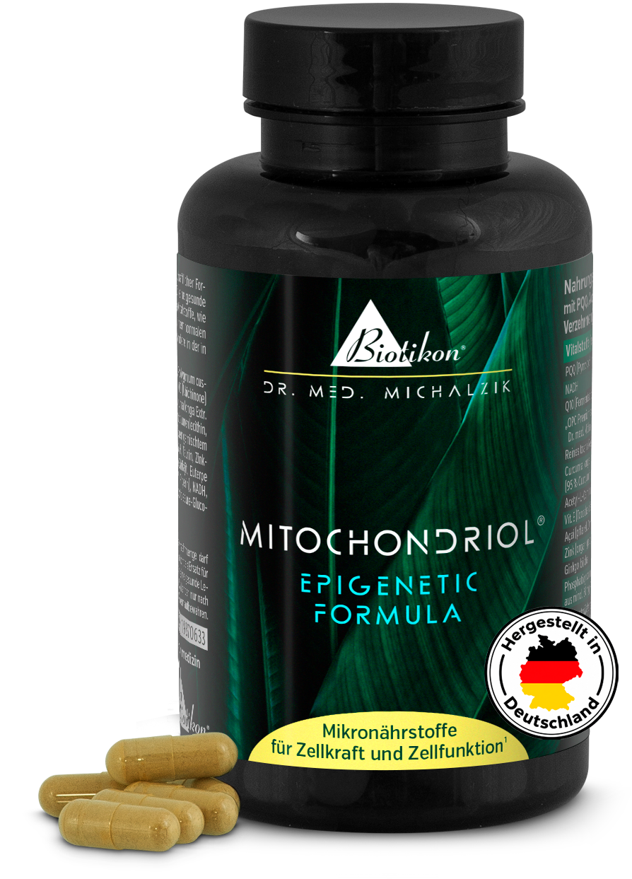 Mitochondriol-Dose mit Hergestellt in DE-Logo