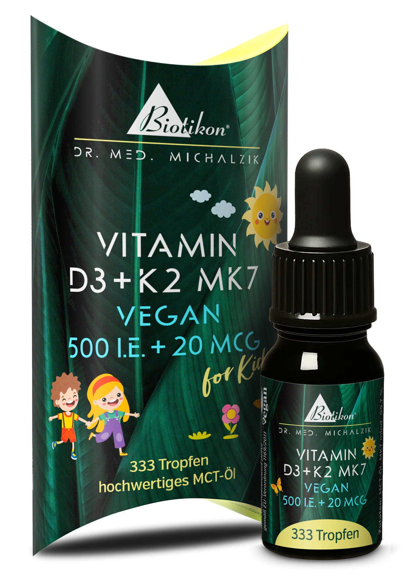 Vitamin-D3 K2-500IE vegan Schachtel mit Flasche Vitamin-D3 K2-500IE vegan Schachtel mit Flasche