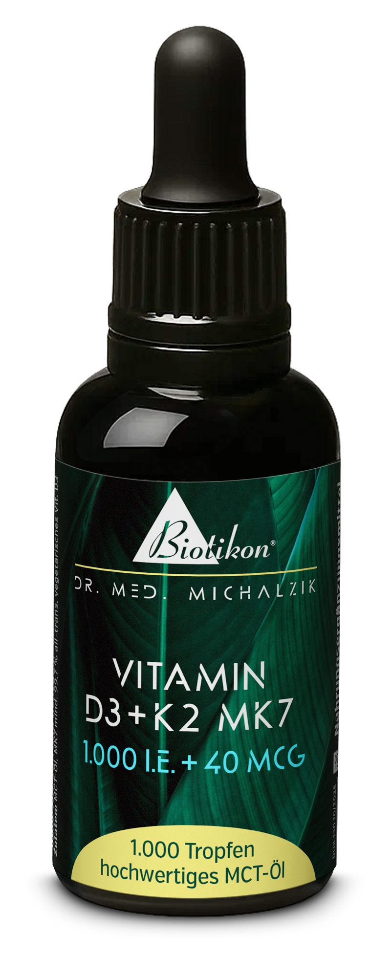 Vitamin-D3 K2-1000IE 40mcg konventionell_Flasche Vitamin-D3 K2-1000IE 40mcg konventionell_Flasche