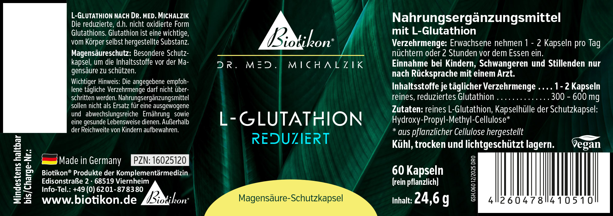 GSH-L-Glutathion nach Dr. med. Michalzik, 60 Kapseln, Nahrungsergnzungsmittel mit dem Wirkstoff GSH-L-Glutathion 600mg. kaufen GSH-L-Glutathion nach Dr. med. Michalzik, 60 Kapseln, Nahrungsergnzungsmittel mit dem Wirkstoff GSH-L-Glutathion 600mg. kaufen