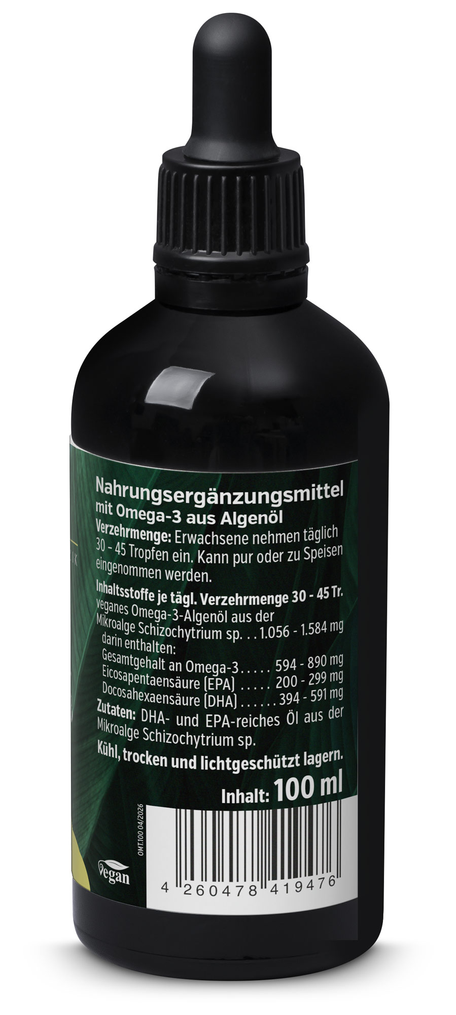 Algenöl Omega-3 Vegan