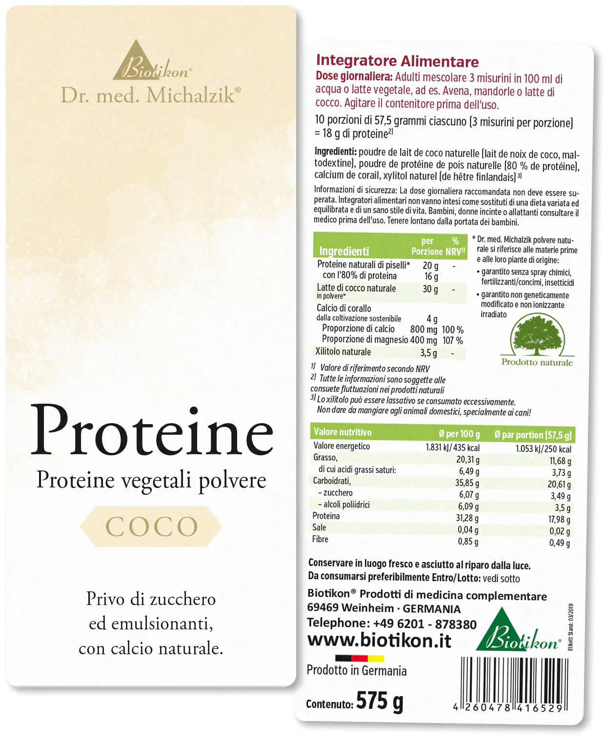 Proteine - 3-pack, 2x Cacao + Noce di cocco