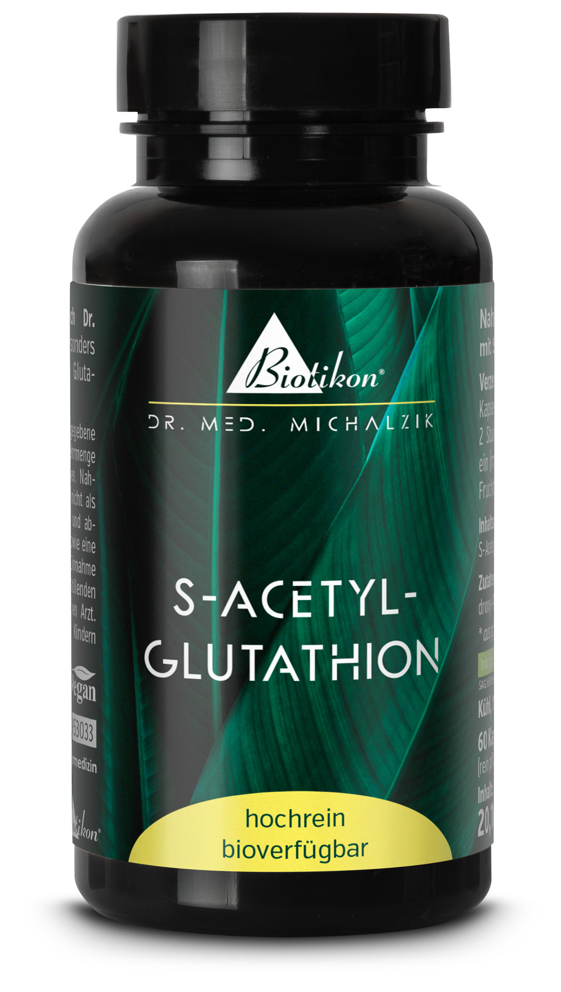 S-Acetyl-Glutathion Dose frontale Ansicht S-Acetyl-Glutathion Dose frontale Ansicht