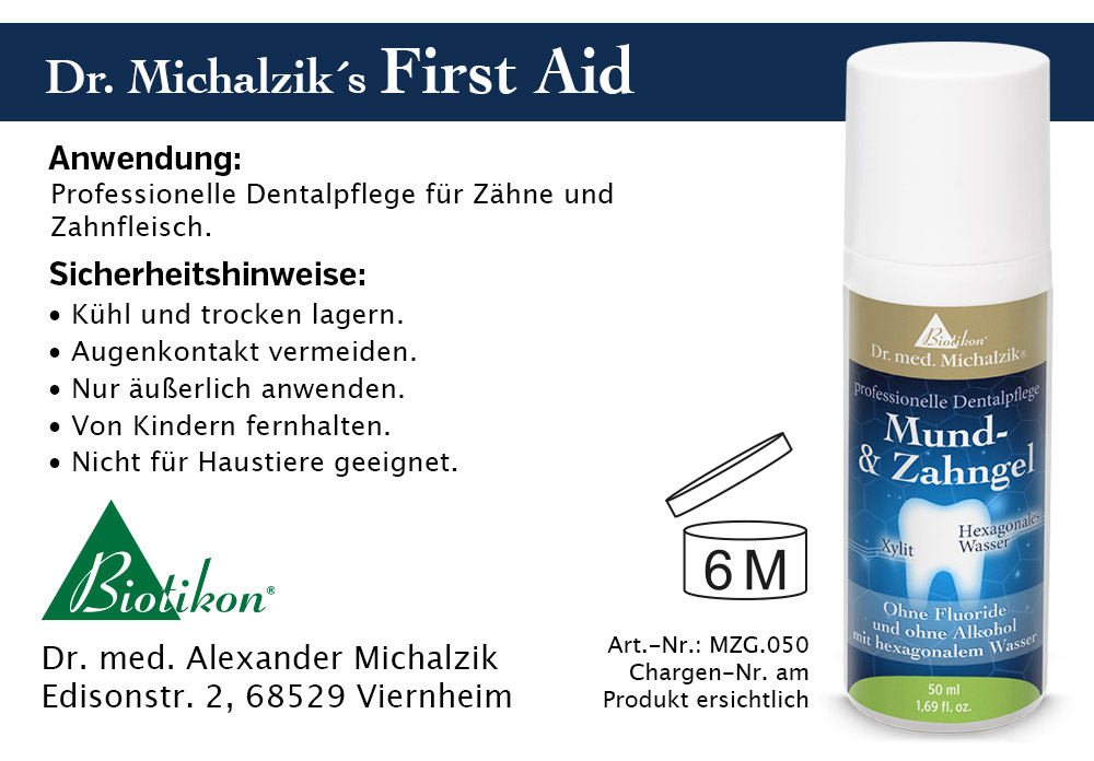 Mund- & Zahngel – 50 ml Professionelles Zahngel in einer 50 ml Sprayflasche, beige und blau, zur Dentalpflege.