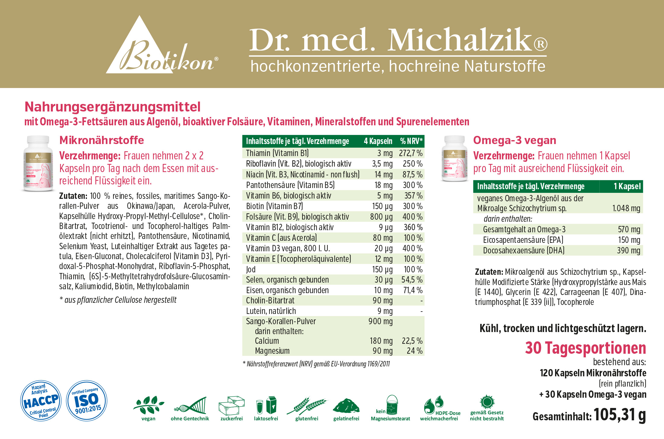 Mikronährstoffe 120 Kapseln – Nahrungsergänzungsmittel Nahrungsergänzungsmittel in Kapsel-Form, 120 Kapseln, für Mikronährstoffe und Omega-3, weiße Verpackung
