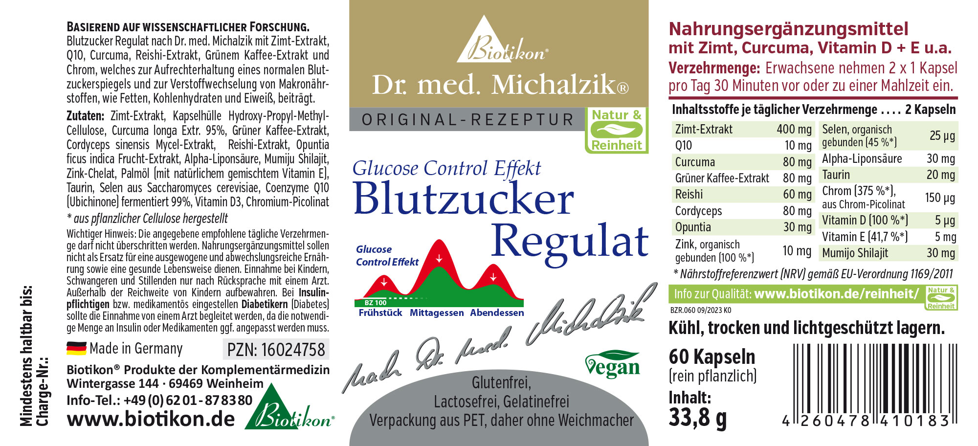 Blutzucker Regulat nach Dr. med. Michalzik
