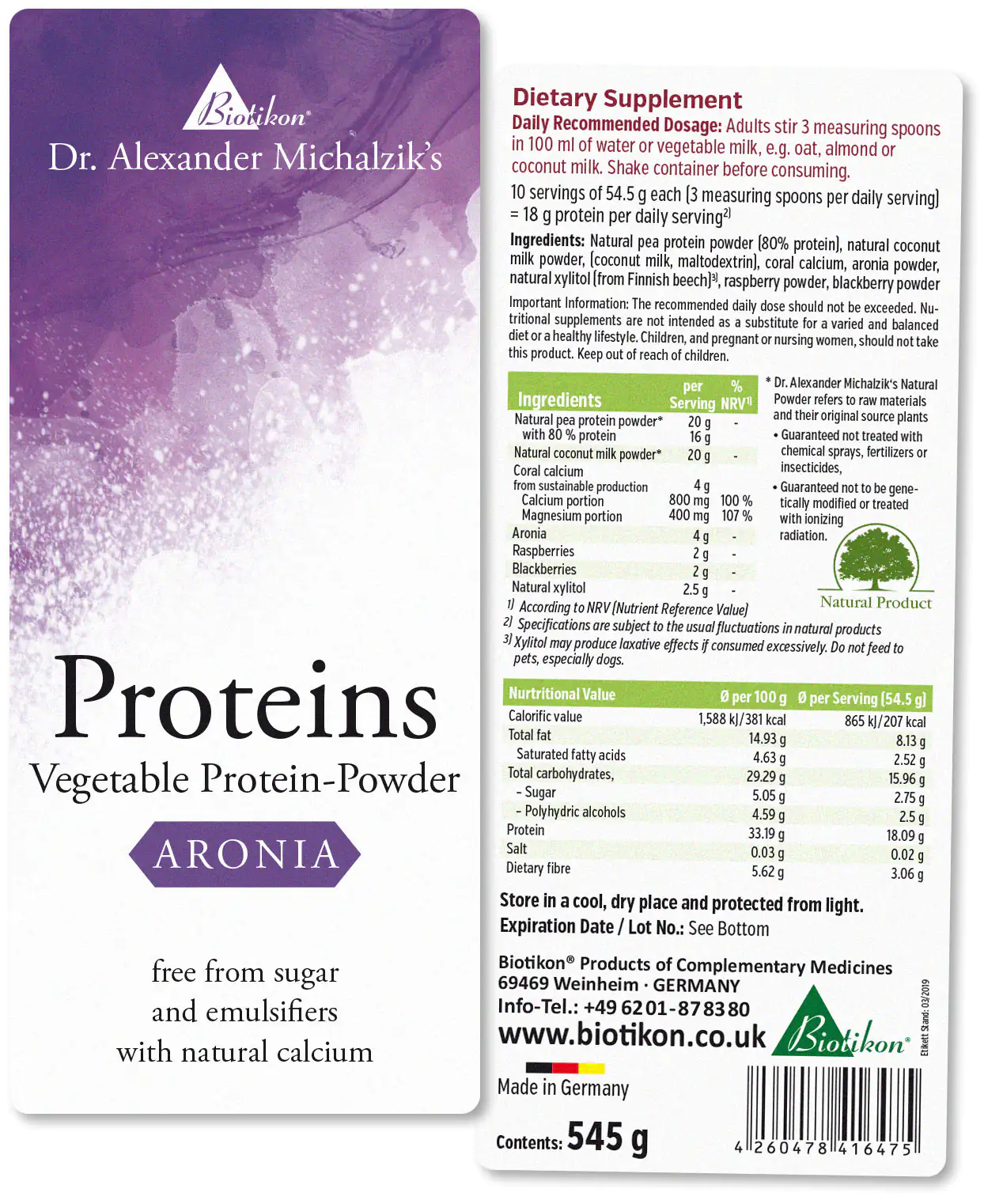 Protein - 3 pack, 2x Aronia + Cocoa