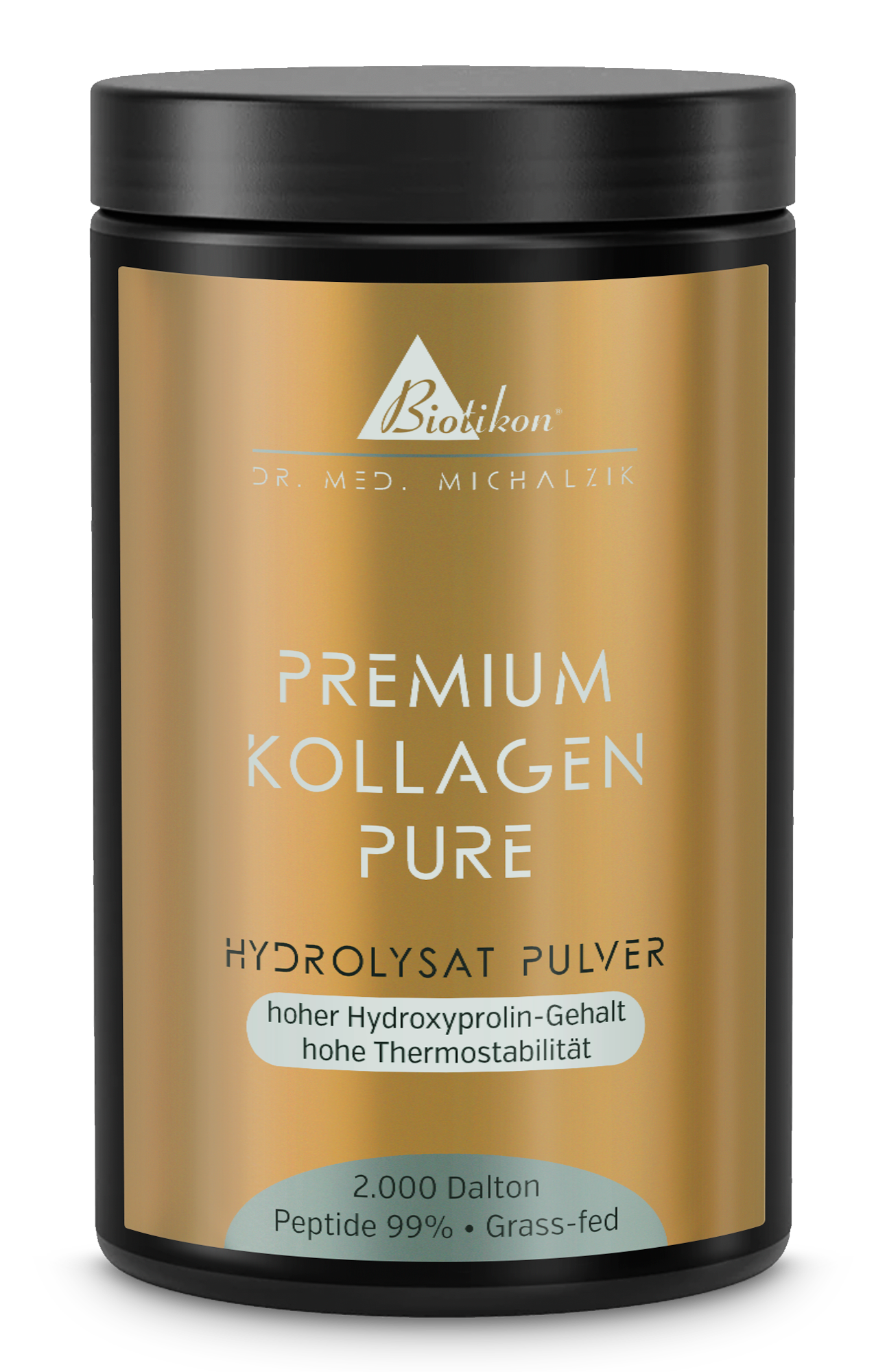 Premium Kollagen Hydrolysat Pulver Dose frontal