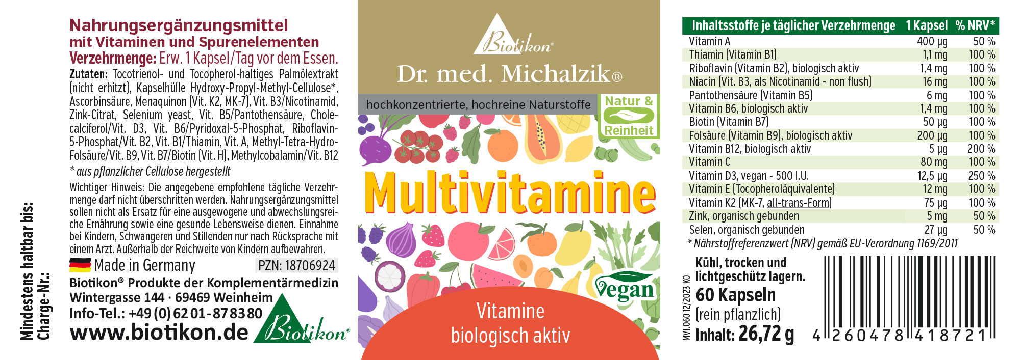 Multivitamine nach Dr. med. Michalzik