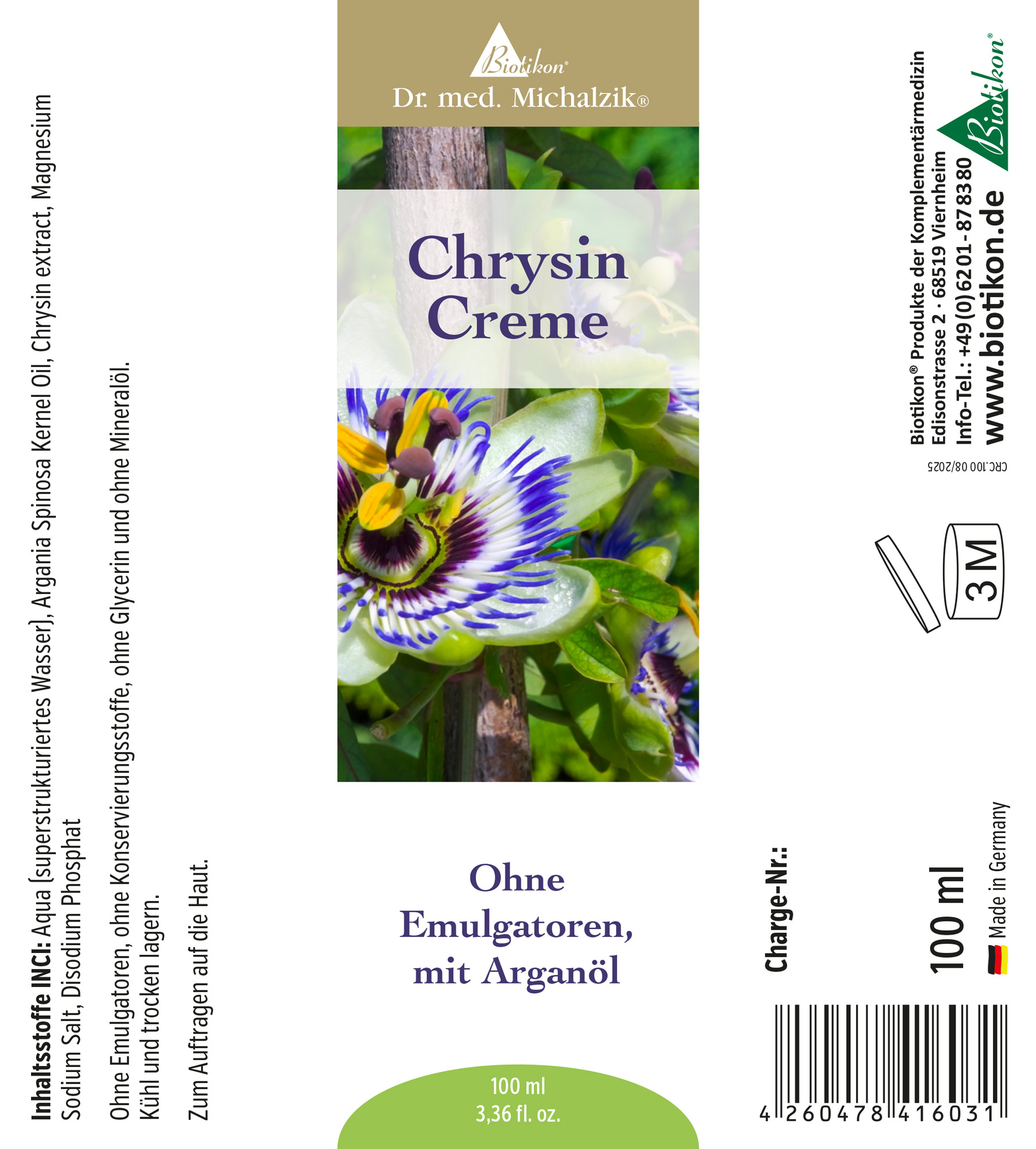Crème au chrysin